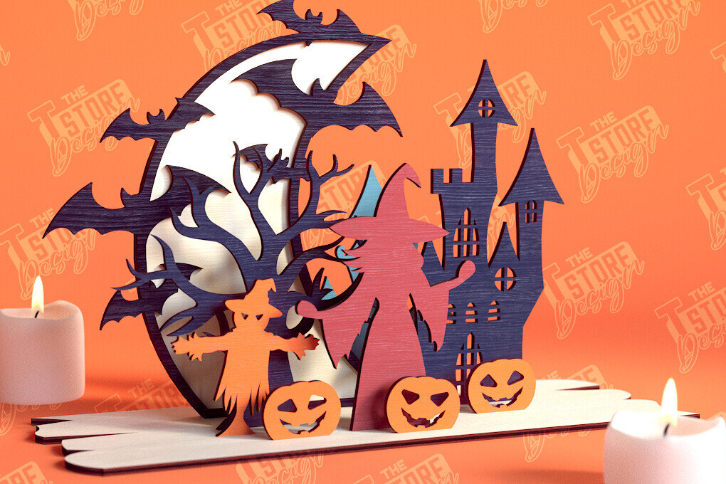 Intra απο ξύλο plywood  Χρώμα wenge 3mm-4mm πάχος - Διακόσμηση αποκριών | 3D σκηνή αποκριών|CNC Δίασταση 15x15 cm INTRAFABR-116880809