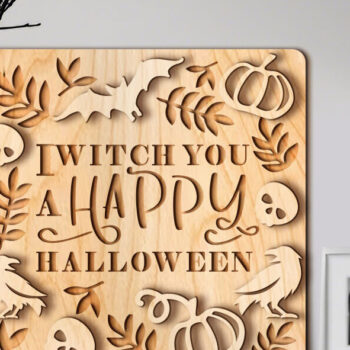 Intra απο ξύλο plywood  Χρώμα wenge 3mm-4mm πάχος - Halloween Decor 6 σχέδια Δίασταση 15x15 cm INTRAFABR-38104286 - Image 5