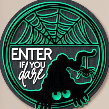 Intra απο ξύλο plywood  Χρώμα wenge 3mm-4mm πάχος - Halloween Decor, Μπείτε αν τολμάτε Δίασταση 15x15 cm INTRAFABR-120978534 - Image 1