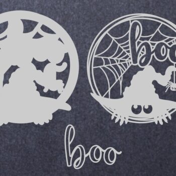 Intra απο ξύλο plywood  Χρώμα wenge 3mm-4mm πάχος - Halloween Decor, Halloween Boo Δίασταση 15x15 cm INTRAFABR-120977390 - Image 2