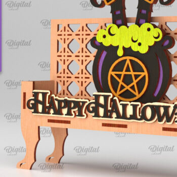 Intra απο ξύλο plywood  Χρώμα wenge 3mm-4mm πάχος - Halloween Decor . Halloween Δίασταση 15x15 cm INTRAFABR-86312421 - Image 1