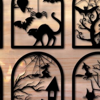 Intra απο ξύλο plywood  Χρώμα wenge 3mm-4mm πάχος - Διακόσμηση HALLOWEEN Δέσμη Δίασταση 15x15 cm INTRAFABR-22471080 - Image 6