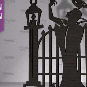 Intra απο ξύλο plywood  Χρώμα wenge 3mm-4mm πάχος - λέιζερ διακόσμησης αποκριών Δίασταση 15x15 cm INTRAFABR-36597450 - Image 1