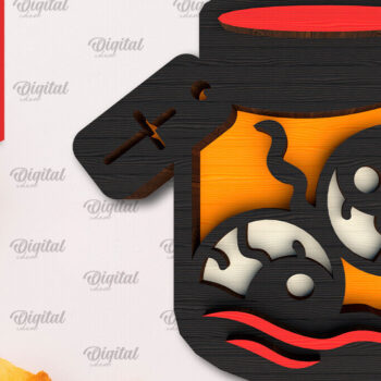 Intra απο ξύλο plywood Χρώμα wenge 3mm-4mm πάχος - λέιζερ διακόσμησης αποκριών Δίασταση 15x15 cm INTRAFABR-93619627 - Image 1