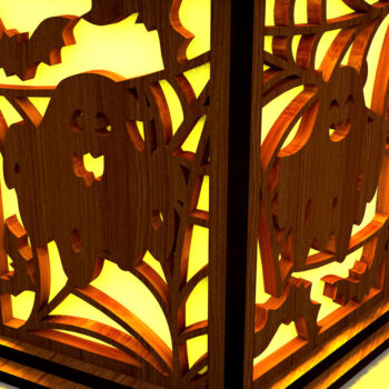 Intra απο ξύλο plywood  Χρώμα wenge 3mm-4mm πάχος - Διακοσμητικό Σετ Κηροπήγιο Απόκριες Δίασταση 4x4 cm INTRAFABR-29488061 - Image 3