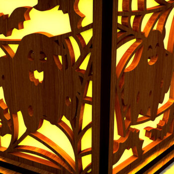 Intra απο ξύλο plywood  Χρώμα wenge 3mm-4mm πάχος - Διακοσμητικό Σετ Κηροπήγιο Απόκριες Δίασταση 4x4 cm INTRAFABR-29488061 - Image 6