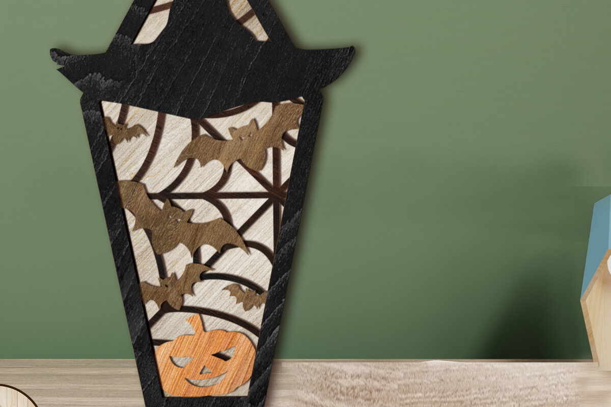 Intra απο ξύλο plywood  Χρώμα wenge 3mm-4mm πάχος - Διακοσμητικό πρότυπο αποκοπής φέρετρων αποκριών Δίασταση 8x13 cm INTRAFABR-29488077