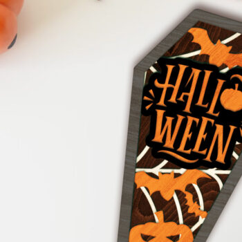 Intra απο ξύλο plywood  Χρώμα wenge 3mm-4mm πάχος - Διακοσμητικό φέρετρο αποκριών Δίασταση 7x12 cm INTRAFABR-30087851 - Image 2