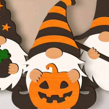 Intra απο ξύλο plywood Χρώμα wenge 3mm-4mm πάχος - Σετ διακοσμητικών καλικάντζαρων αποκριών Δίασταση 8x6 cm INTRAFABR-19315238 - Image 1