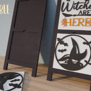 Intra απο ξύλο plywood  Χρώμα wenge 3mm-4mm πάχος - Αποκριάτικο με λέιζερ Δίασταση 15x15 cm INTRAFABR-30088867