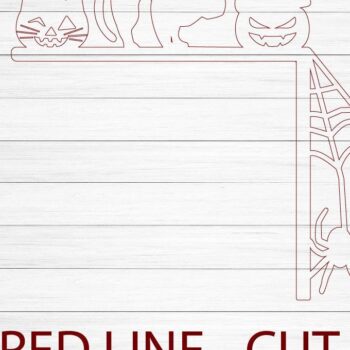 Intra απο ξύλο plywood  Χρώμα wenge 3mm-4mm πάχος - Halloween Door Corner. Halloween Laser C Δίασταση 15x15 cm INTRAFABR-28598858 - Image 2