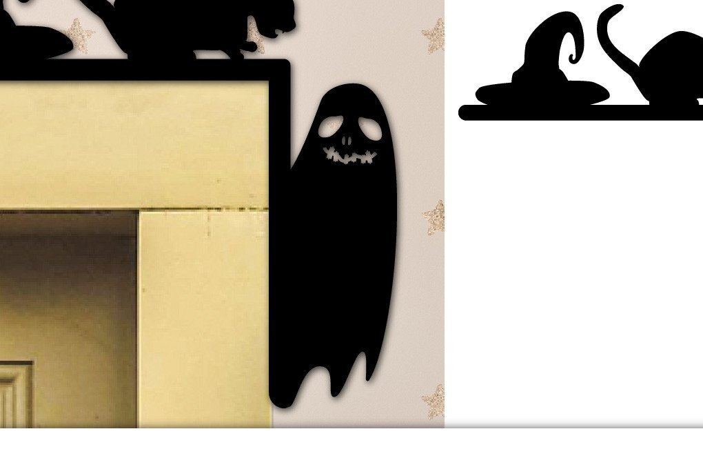 Intra απο ξύλο plywood  Χρώμα wenge 3mm-4mm πάχος - Halloween Door Corner. Λέιζερ αποκριών Δίασταση 15x15 cm INTRAFABR-25647053