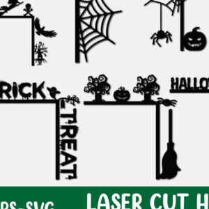 Intra απο ξύλο plywood  Χρώμα wenge 3mm-4mm πάχος - Δέσμη κοπής με λέιζερ γωνιακή πόρτα για το Halloween Δίασταση 15x15 cm INTRAFABR-28598831