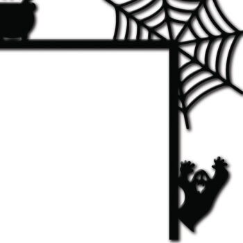 Intra απο ξύλο plywood  Χρώμα wenge 3mm-4mm πάχος - με λέιζερ γωνία πόρτας Halloween 1 Δίασταση 15x15 cm INTRAFABR-28598852 - Image 1