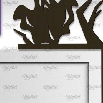 Intra απο ξύλο plywood  Χρώμα wenge 3mm-4mm πάχος - με λέιζερ γωνία πόρτας αποκριών Δίασταση 15x15 cm INTRAFABR-10026342 - Image 1