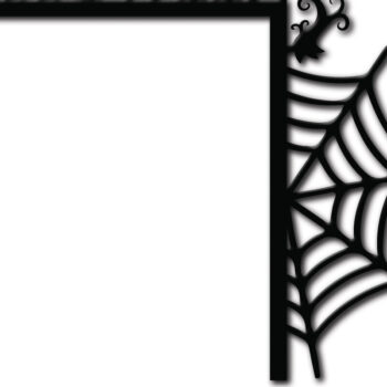 Intra απο ξύλο plywood  Χρώμα wenge 3mm-4mm πάχος - Halloween Door Corner Design 2 Δίασταση 15x15 cm INTRAFABR-29649729 - Image 1