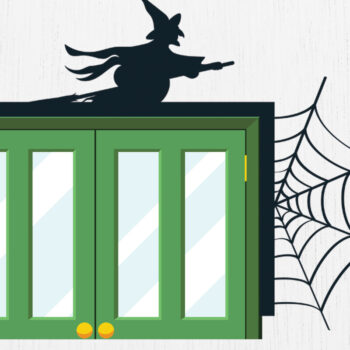 Intra απο ξύλο plywood  Χρώμα wenge 3mm-4mm πάχος - Halloween Door Corner Design 2 Δίασταση 15x15 cm INTRAFABR-29649747 - Image 3