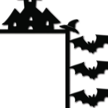 Intra απο ξύλο plywood  Χρώμα wenge 3mm-4mm πάχος - με λέιζερ γωνία πόρτας Halloween 4 Δίασταση 15x15 cm INTRAFABR-29649718 - Image 1