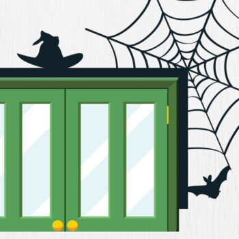 Intra απο ξύλο plywood Χρώμα wenge 3mm-4mm πάχος - με λέιζερ γωνία πόρτας Halloween 5 Δίασταση 15x15 cm INTRAFABR-28535506 - Image 2