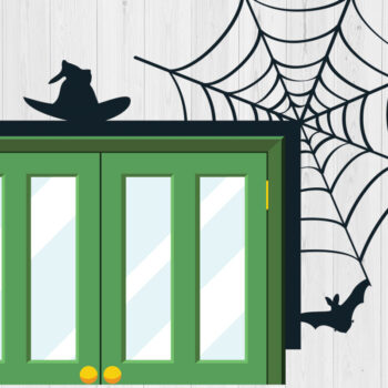 Intra απο ξύλο plywood Χρώμα wenge 3mm-4mm πάχος - με λέιζερ γωνία πόρτας Halloween 5 Δίασταση 15x15 cm INTRAFABR-28535506 - Image 3