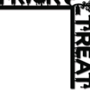 Intra απο ξύλο plywood  Χρώμα wenge 3mm-4mm πάχος - με λέιζερ γωνία πόρτας Halloween 6 Δίασταση 15x15 cm INTRAFABR-28535536