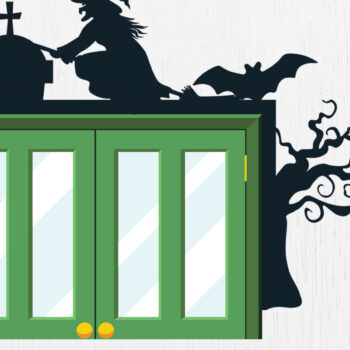 Intra απο ξύλο plywood Χρώμα wenge 3mm-4mm πάχος - με λέιζερ γωνία πόρτας Halloween 6 Δίασταση 15x15 cm INTRAFABR-28535560 - Image 1