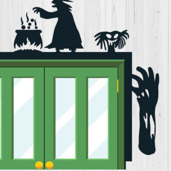 Intra απο ξύλο plywood  Χρώμα wenge 3mm-4mm πάχος - με λέιζερ γωνία πόρτας Halloween 8 Δίασταση 15x15 cm INTRAFABR-28604467 - Image 3