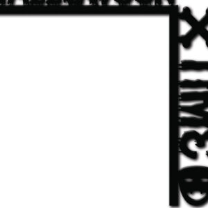 Intra απο ξύλο plywood  Χρώμα wenge 3mm-4mm πάχος - με λέιζερ γωνία πόρτας Halloween 8 Δίασταση 15x15 cm INTRAFABR-28604478