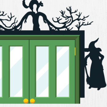 Intra απο ξύλο plywood  Χρώμα wenge 3mm-4mm πάχος - με λέιζερ γωνία πόρτας Halloween 8 Δίασταση 15x15 cm INTRAFABR-28535485 - Image 2