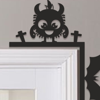 Intra απο ξύλο plywood  Χρώμα wenge 3mm-4mm πάχος - Halloween Door Corner Σετ Δίασταση 15x15 cm INTRAFABR-28535101 - Image 2