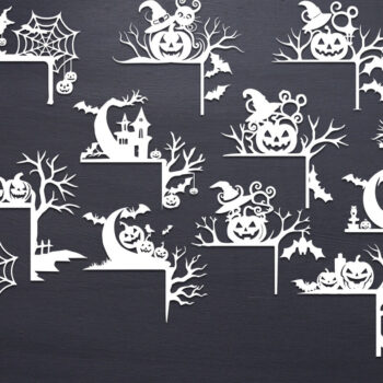 Intra απο ξύλο plywood  Χρώμα wenge 3mm-4mm πάχος - Halloween Door Corner Δίασταση 15x15 cm INTRAFABR-28535162 - Image 3