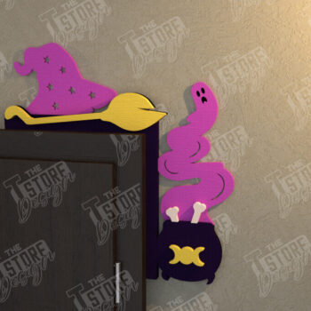 Intra απο ξύλο plywood  Χρώμα wenge 3mm-4mm πάχος - Halloween Door Corner | Διακόσμηση βεράντας Δίασταση 15x15 cm INTRAFABR-27382542 - Image 1