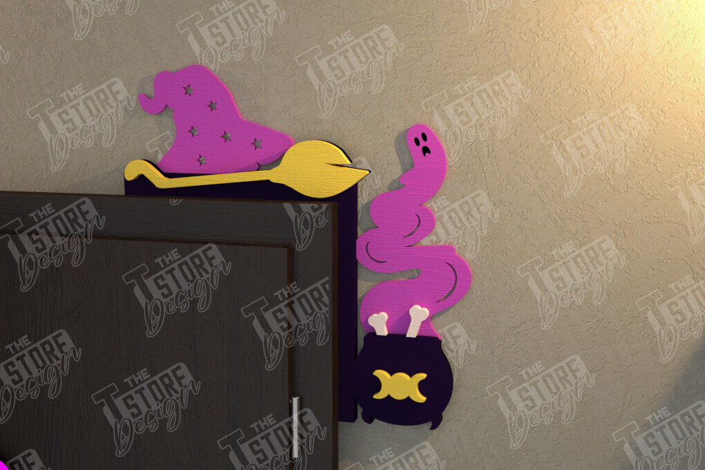 Intra απο ξύλο plywood  Χρώμα wenge 3mm-4mm πάχος - Halloween Door Corner | Διακόσμηση βεράντας Δίασταση 15x15 cm INTRAFABR-27382542