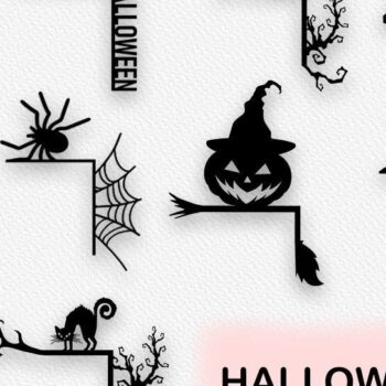 Intra απο ξύλο plywood  Χρώμα wenge 3mm-4mm πάχος - Halloween Door Corner Δίασταση 15x15 cm INTRAFABR-9577575 - Image 1