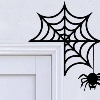 Intra απο ξύλο plywood  Χρώμα wenge 3mm-4mm πάχος - Halloween Door Corner Δίασταση 15x15 cm INTRAFABR-9577575 - Image 2