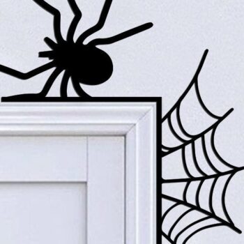 Intra απο ξύλο plywood  Χρώμα wenge 3mm-4mm πάχος - Halloween Door Corner Δίασταση 15x15 cm INTRAFABR-9577575 - Image 6