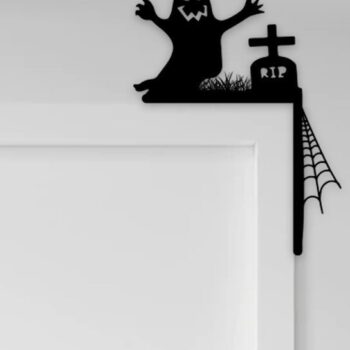 Intra απο ξύλο plywood  Χρώμα wenge 3mm-4mm πάχος - Halloween Door Corner Δίασταση 15x15 cm INTRAFABR-9525545 - Image 8