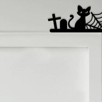 Intra απο ξύλο plywood  Χρώμα wenge 3mm-4mm πάχος - Halloween Door Corner Δίασταση 15x15 cm INTRAFABR-9168666 - Image 2