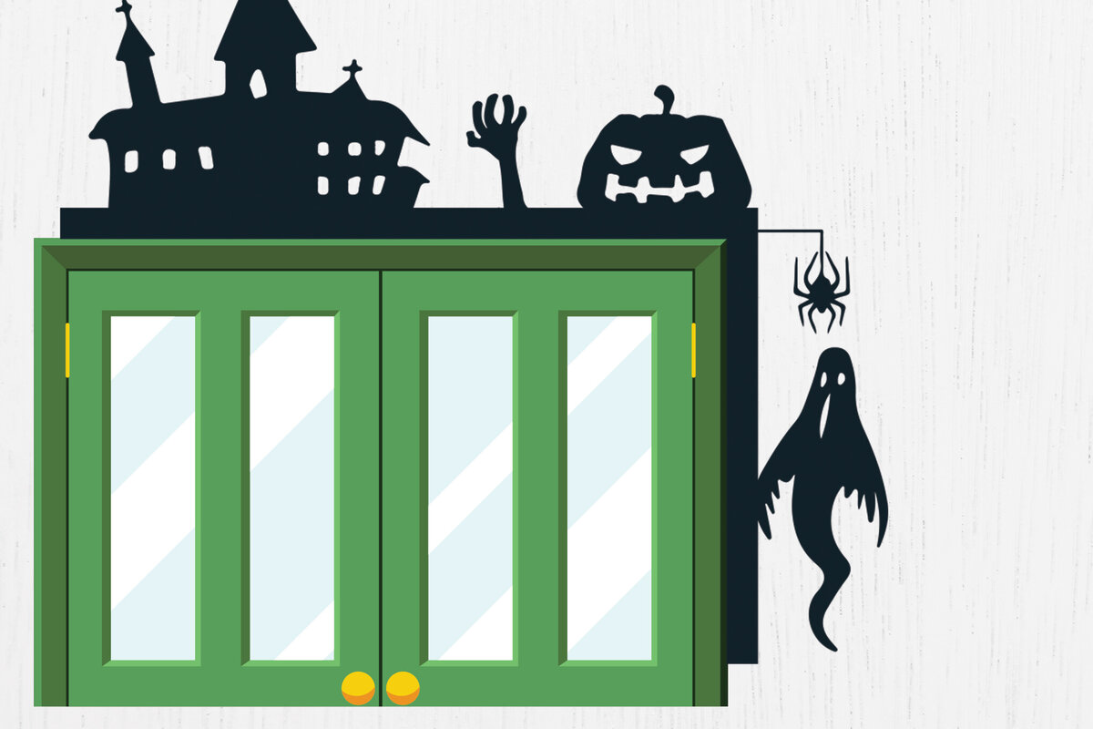 Intra απο ξύλο plywood  Χρώμα wenge 3mm-4mm πάχος - Πακέτο Halloween Door Corner 14 Δίασταση 15x15 cm INTRAFABR-28472590