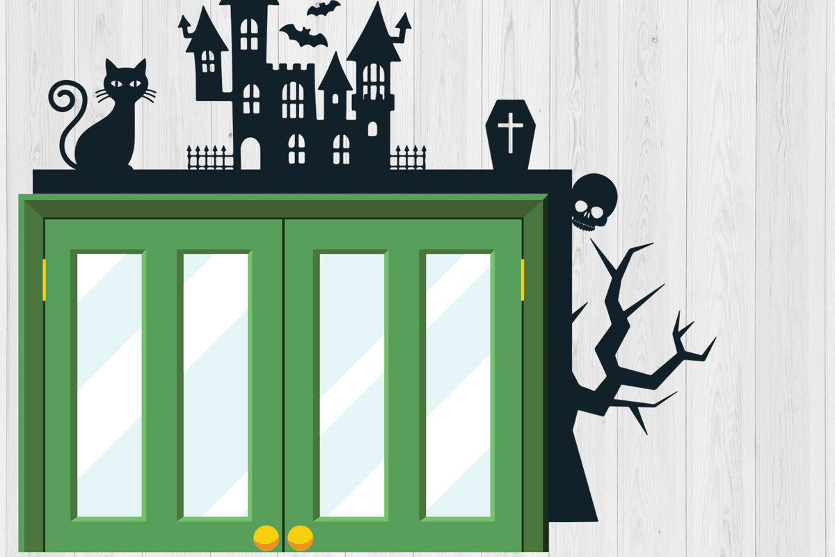 Intra απο ξύλο plywood  Χρώμα wenge 3mm-4mm πάχος - Πακέτο Halloween Door Corner 15 Δίασταση 15x15 cm INTRAFABR-28472610