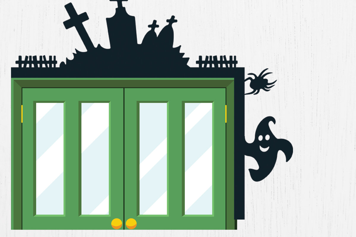 Intra απο ξύλο plywood  Χρώμα wenge 3mm-4mm πάχος - Πακέτο Halloween Door Corner 17 Δίασταση 15x15 cm INTRAFABR-29197748