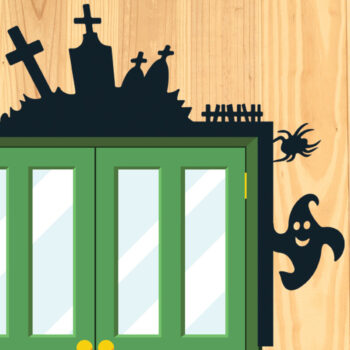 Intra απο ξύλο plywood Χρώμα wenge 3mm-4mm πάχος - Πακέτο Halloween Door Corner 17 Δίασταση 15x15 cm INTRAFABR-29197748 - Image 2