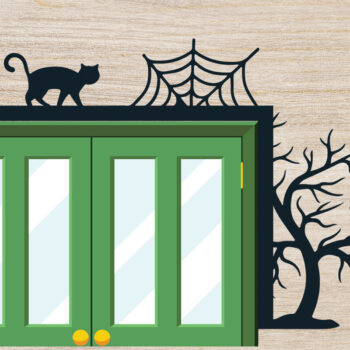 Intra απο ξύλο plywood Χρώμα wenge 3mm-4mm πάχος - Πακέτο Halloween Door Corner 18 Δίασταση 15x15 cm INTRAFABR-29197767 - Image 2