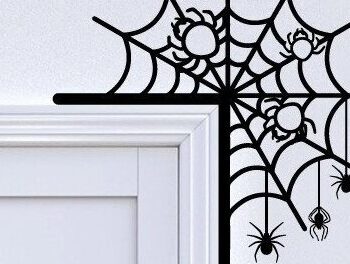 Intra απο ξύλο plywood  Χρώμα wenge 3mm-4mm πάχος - Halloween Door Corner Δίασταση 15x15 cm INTRAFABR-26415338 - Image 2