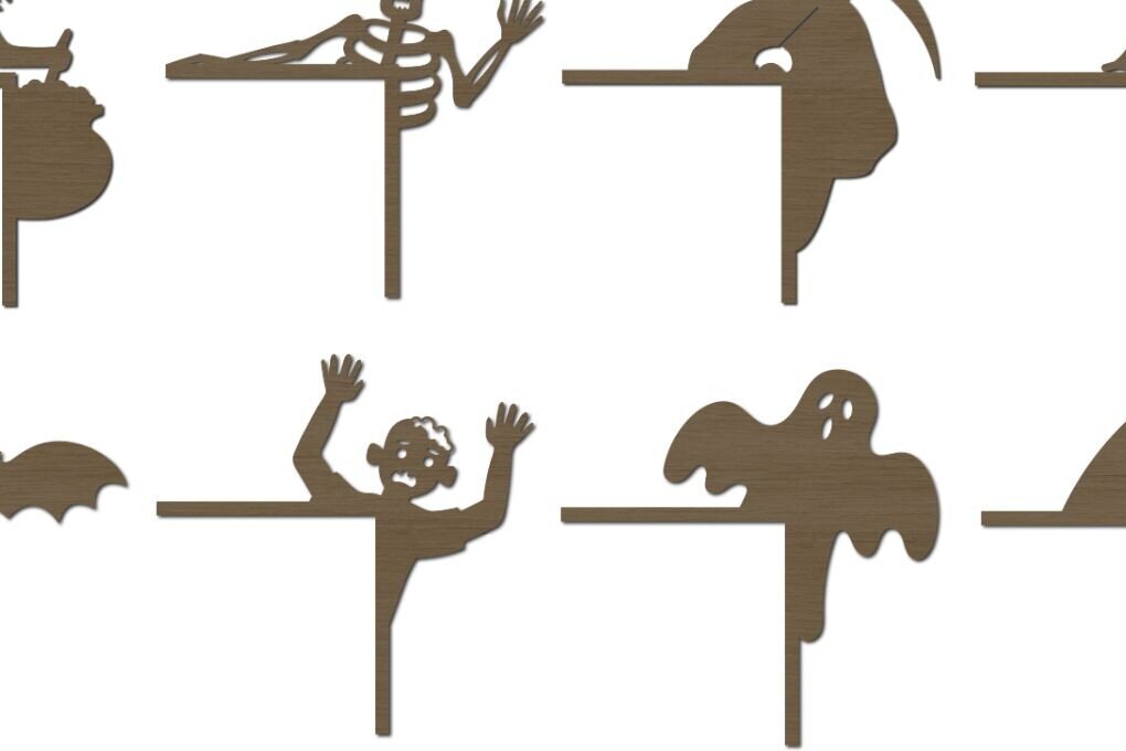 Intra απο ξύλο plywood  Χρώμα wenge 3mm-4mm πάχος - Halloween Door Corners Δίασταση 15x15 cm INTRAFABR-34750251