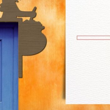 Intra απο ξύλο plywood  Χρώμα wenge 3mm-4mm πάχος - Halloween Door Corners Δίασταση 15x15 cm INTRAFABR-34750251 - Image 9