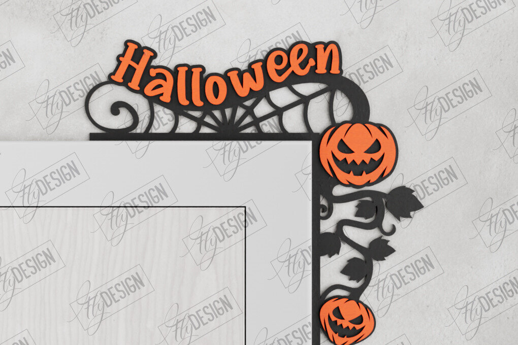 Intra απο ξύλο plywood  Χρώμα wenge 3mm-4mm πάχος - Halloween Door Corners | Διακόσμηση βεράντας Δίασταση 15x15 cm INTRAFABR-24593551