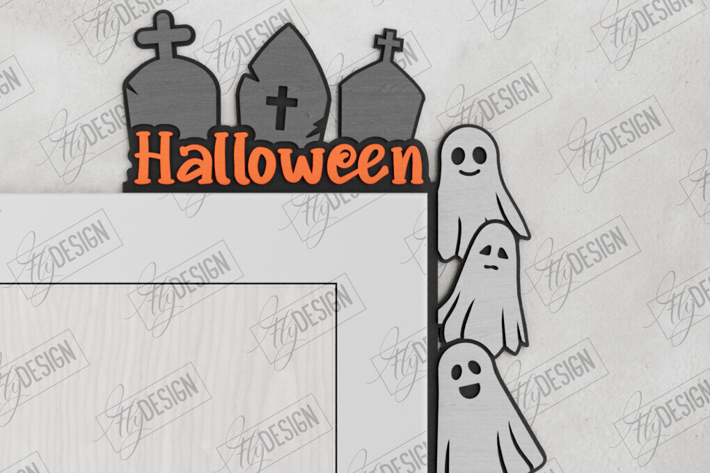 Intra απο ξύλο plywood  Χρώμα wenge 3mm-4mm πάχος - Halloween Door Corners | Διακόσμηση βεράντας Δίασταση 15x15 cm INTRAFABR-9440287