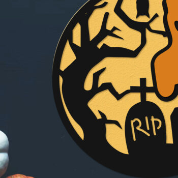 Intra απο ξύλο plywood  Χρώμα wenge 3mm-4mm πάχος - Πρότυπο διακόσμησης πόρτας αποκριών Δίασταση 11x11 cm INTRAFABR-17027423 - Image 3