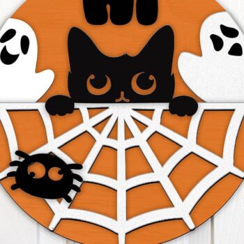 Intra απο ξύλο plywood  Χρώμα wenge 3mm-4mm πάχος - Αποκριάτικη κρεμάστρα πόρτας . Δίασταση 15x15 cm INTRAFABR-26062476 - Image 1